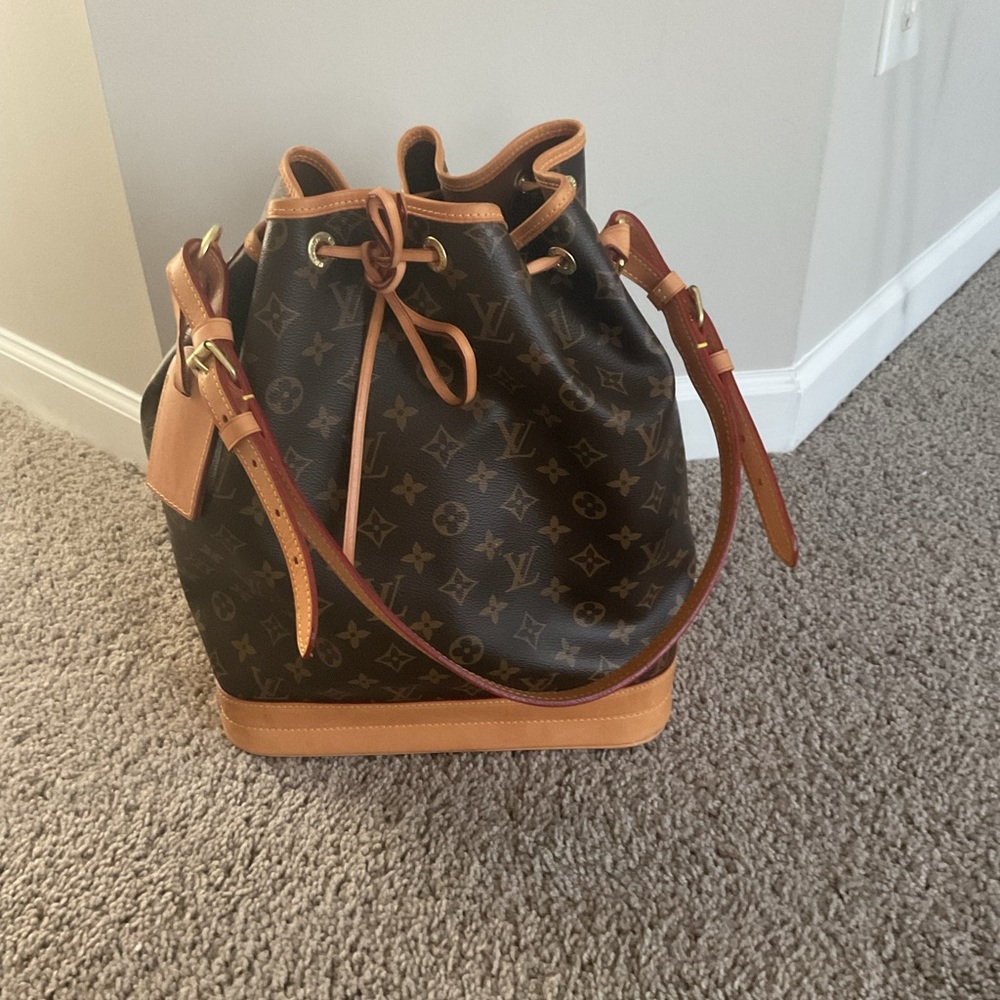 Brown Monogram Drawstring Bucket Bag - image 1